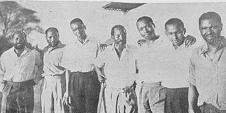 Daniel Moi (third right) with Kapenguria Six members