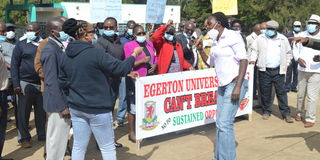 Striking lecturers