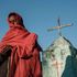 Ethiopian refugee in Sudan prays