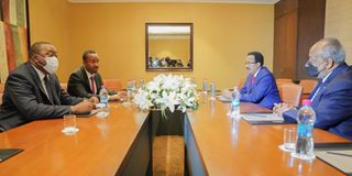 Uhuru and Farmaajo at Igad summit