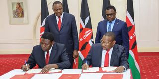 Sonko signs handover Uhuru