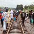 Kibera residents without masks