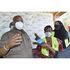 Nacada CEO Victor Okioma, board chairperson Mabel Imbuga and director Faridah Rashid at a past event in Mombasa.