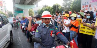 Myanmar electricity personnel