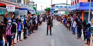 Myanmar protesters