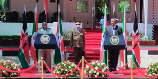 Burundi President Evariste Ndayishimiye, President Uhuru Kenyatta
