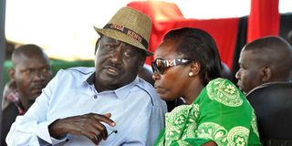 Raila Odinga and Martha Karua