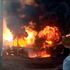 Burning tankers 