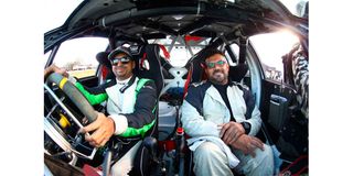 Nikhil Sachania navigated by Deep Patel after racing on a Mitsubishi Evo 10