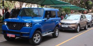 A locally manufactured car.