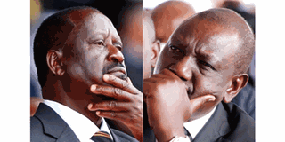 Raila Odinga and William Ruto