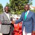DP William Ruto shakes hands with his running mate, Mr Rigathi Gachagua