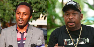 Aspirants Karungo Thang’wa and Mike Sonko