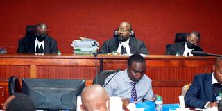 High Court judges Chacha Mwita, David Majanja and Mugure Thande
