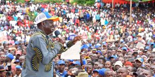 Azimio flagbearer Raila Odinga
