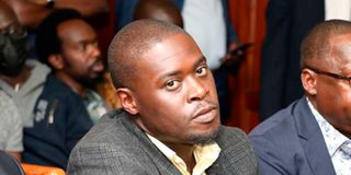 Nairobi Governor Candidate Johnson Sakaja at the Milimani Courts.