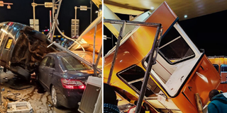 Road accident at Nairobi Expressway's Mlolongo Toll Station