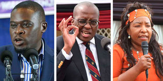 Johnson Sakaja, Polycarp Igathe and Ann Kagure gubernatorial debate