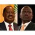 Azimio la Umoja presidential candidate Raila Odinga (left) and his UDA counterpart William Ruto.