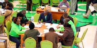 Observers and party agents at Bomas of Kenya