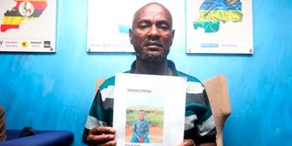 Mustafa Woka Jarson, whose son Guyo Mustafa, 23, has been missing for the past week.