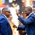 Nairobi Governor Johnson Sakaja (right) and his deputy James Muchiri.