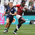 Vincent Onyala in action against Scotland