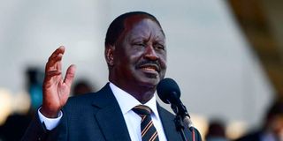 Azimio la Umoja One Kenya leader Raila Odinga.