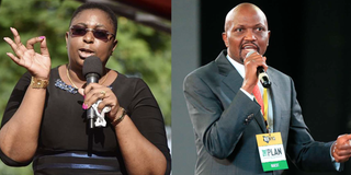 Aisha Jumwa and Moses Kuria.