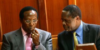 Samuel Gichuru and Mr Chris Okemo