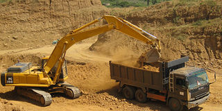 Fluorspar mining at the Kerio Valley.