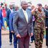 President William Ruto (centre) during the flagging off of a contingent of Kenya Defence Forces soldiers