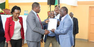 Governor Jonathan Chelilim Bii presents his submissions on elevation of Eldoret to city status
