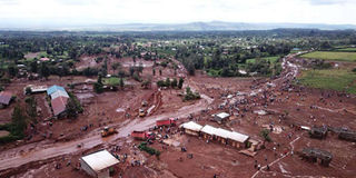 The aftermath of the Solai dam tragedy.