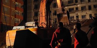 collapsed building in Kasarani