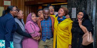 Members of Parliament congratulate new East African Legislative Assembly MP Godfrey Maina