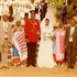 The newly-weds Joseph and Helen Nkaissery at the Nairobi Baptist Church