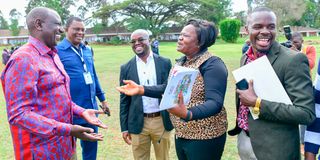 President William Ruto with Homa Bay Governor Gladys Wanga