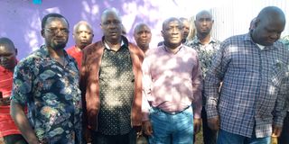 West Pokot leaders and professionals protesting in Kapenguria, West Pokot over the security operation to weed out bandits