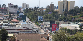 A section of Eldoret town, Uasin Gishu County.