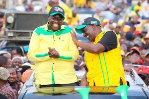 President William Ruto and his deputy Rigathi Gachagua in Nyeri