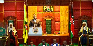 President William Ruto addresses the 13th Parliament.