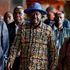 Azimio leader Raila Odinga (centre) and his running mate Martha Karua