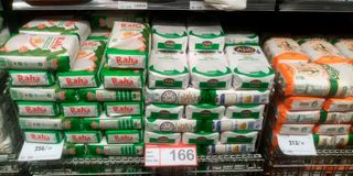 Packets of Maize Flour on display at Quickmart Supermarket in Kasarani