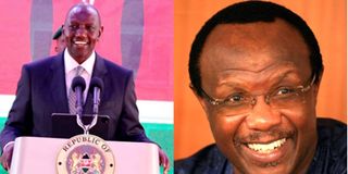 President William Ruto (left) and the chair of his Presidential Council of Economic Advisors Dr David Ndii.