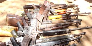 Residents of Ombolion area in West Pokot county on April 12, 2023