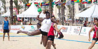Kenya Captain Michelle Adhiambo goes for goal