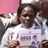A parent affected in the messy Uasin Gishu Overseas Education program in tears during a protest at the governor's office