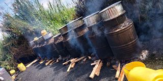A chang'aa brewing den