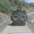 An armored military vehicle scaling the road across Kapedo bridge in a past picture.